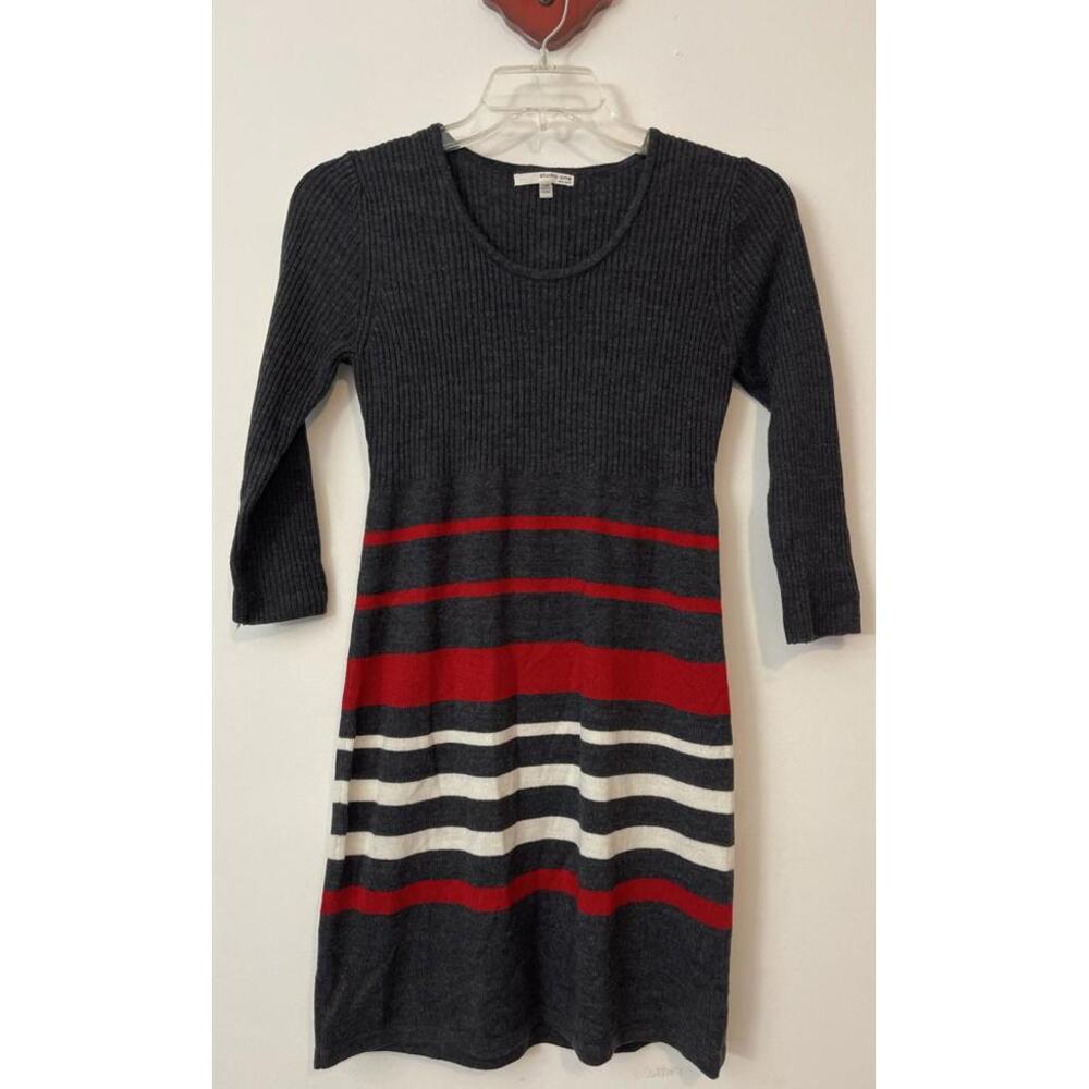 Studio One New York Womens Petite Medium Gray Pullover Sweater Dress! A2880